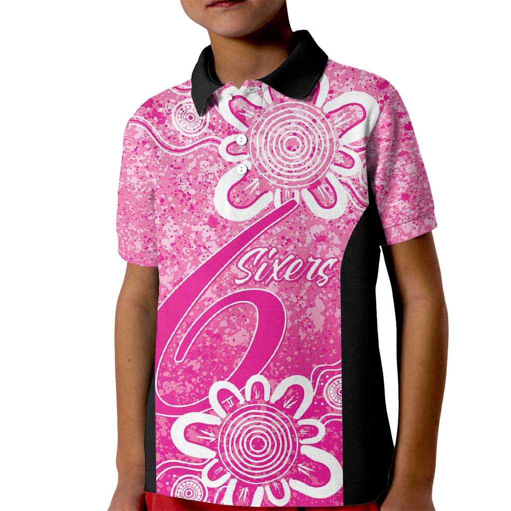 Australian Sixers Cricket Custom Kid Polo Shirt Minimalism Aboriginal - Vibe Hoodie Shop
