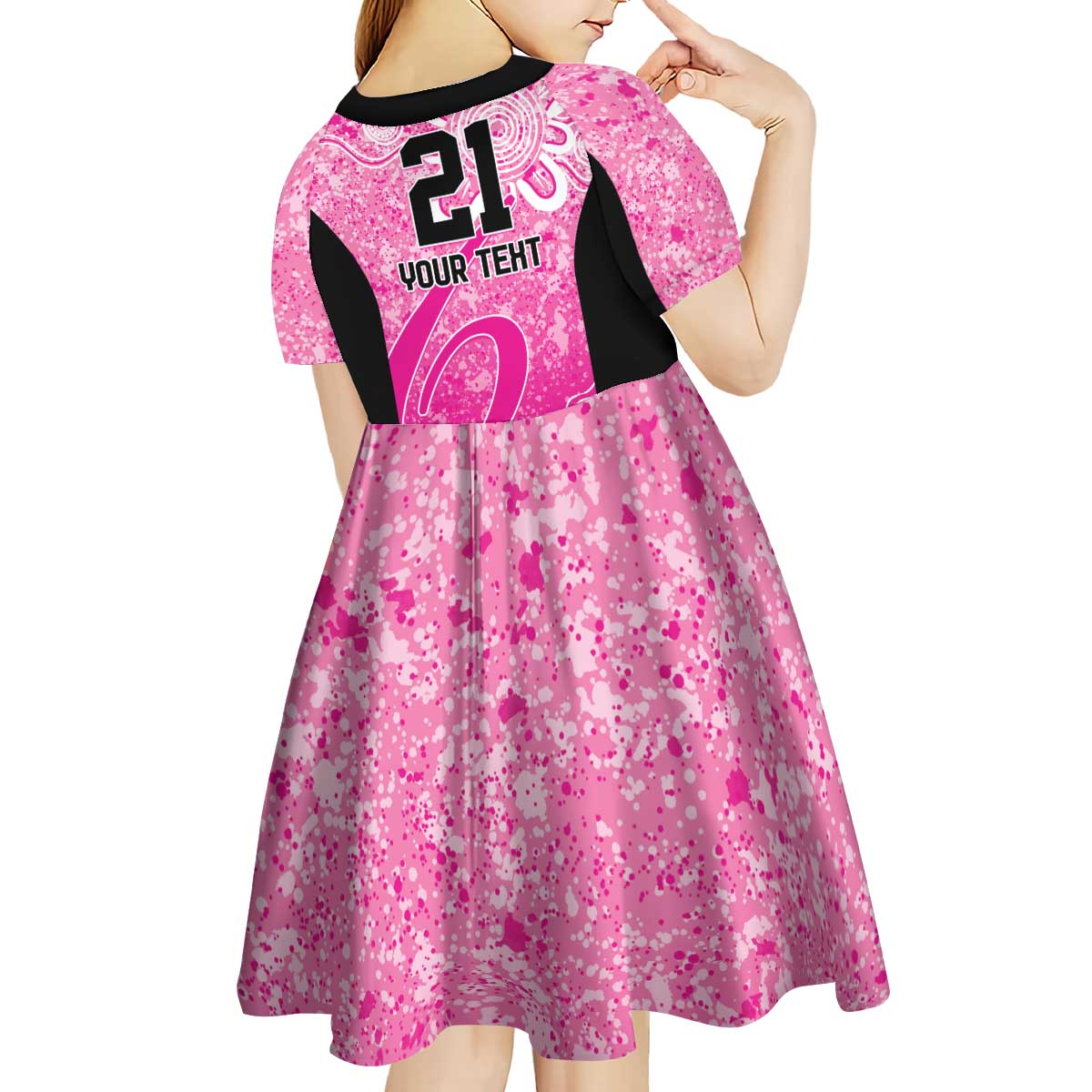 Australian Sixers Cricket Custom Kid Short Sleeve Dress Minimalism Aboriginal - Vibe Hoodie Shop