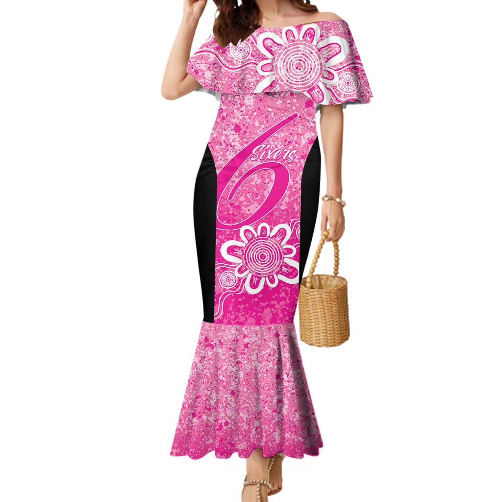 Australian Sixers Cricket Custom Mermaid Dress Minimalism Aboriginal