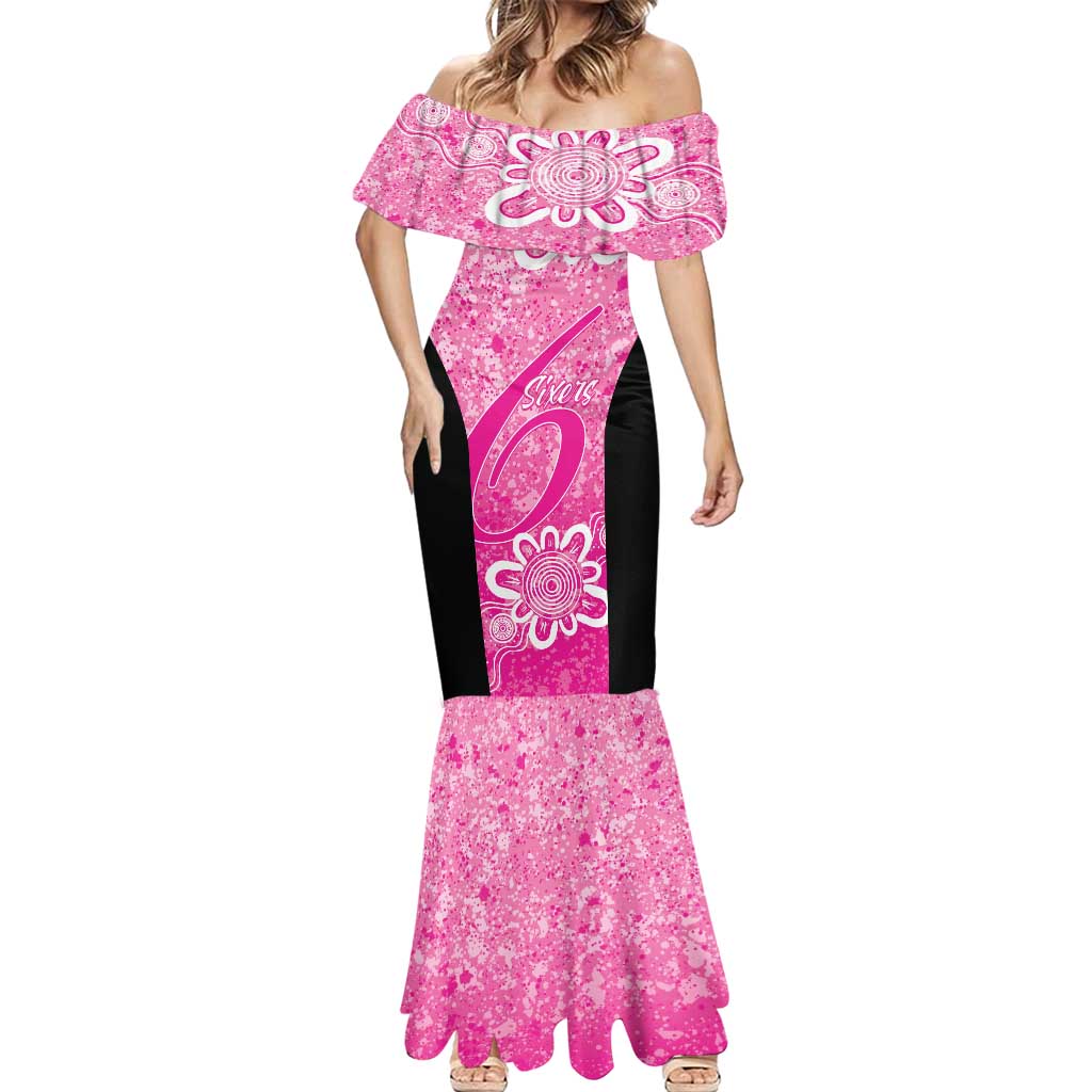 Australian Sixers Cricket Custom Mermaid Dress Minimalism Aboriginal