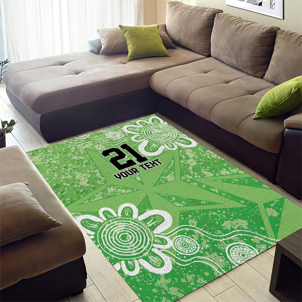 Australian Stars Cricket Custom Area Rug Minimalism Aboriginal - Vibe Hoodie Shop