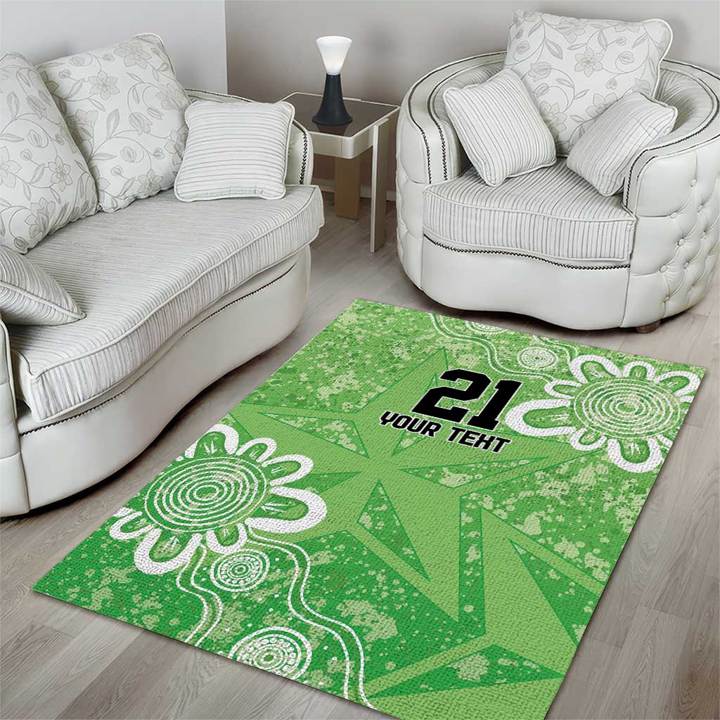 Australian Stars Cricket Custom Area Rug Minimalism Aboriginal - Vibe Hoodie Shop