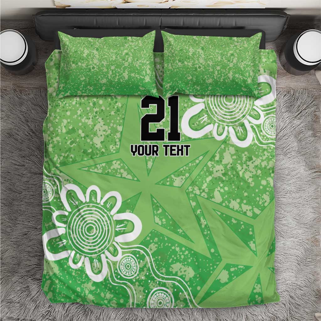 Australian Stars Cricket Custom Bedding Set Minimalism Aboriginal - Vibe Hoodie Shop