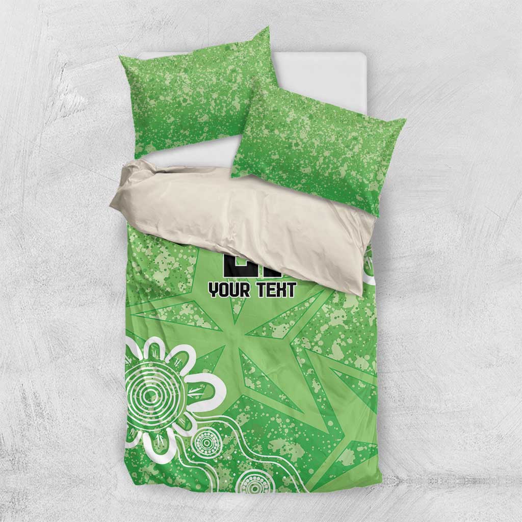 Australian Stars Cricket Custom Bedding Set Minimalism Aboriginal - Vibe Hoodie Shop