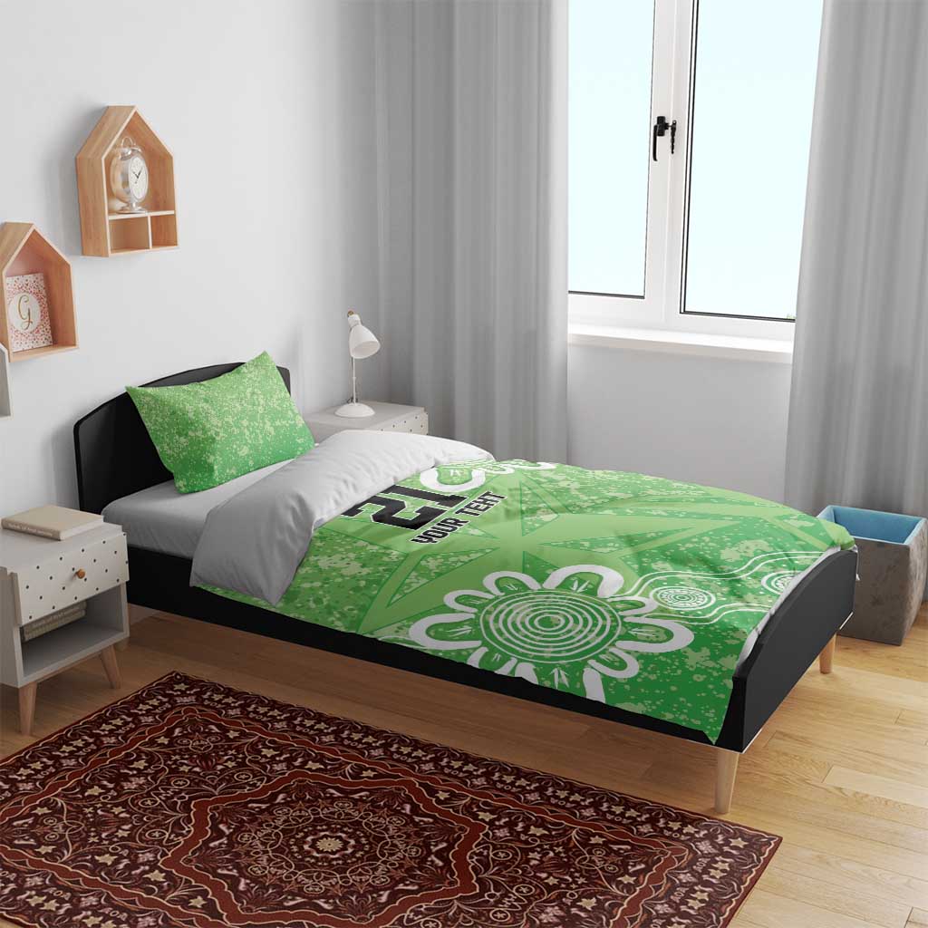 Australian Stars Cricket Custom Bedding Set Minimalism Aboriginal - Vibe Hoodie Shop