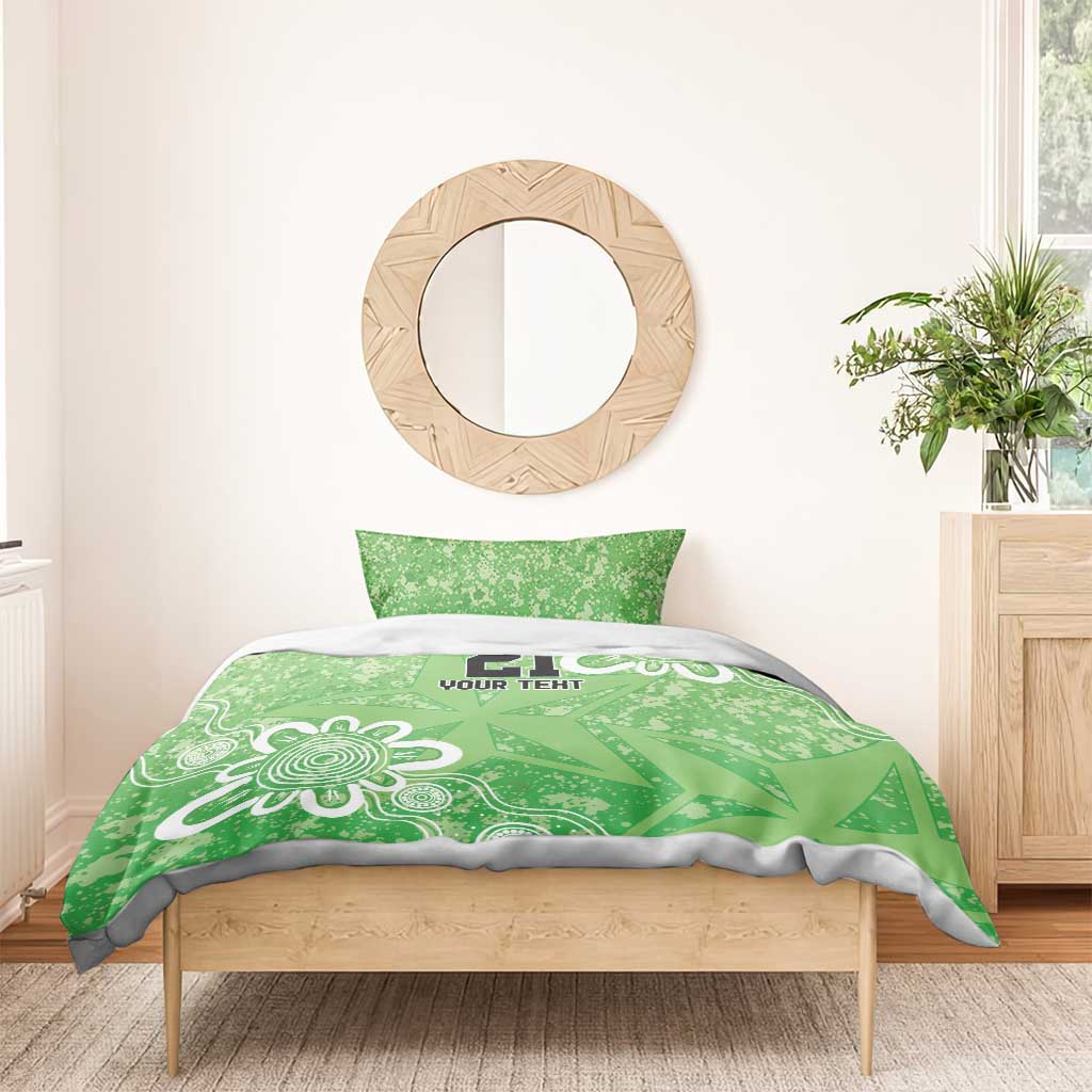 Australian Stars Cricket Custom Bedding Set Minimalism Aboriginal - Vibe Hoodie Shop