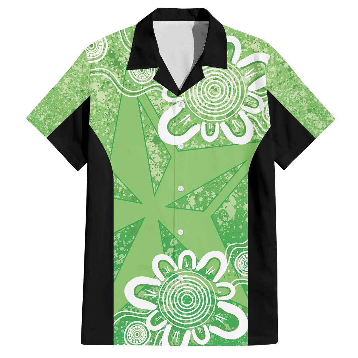 Australian Stars Cricket Custom Family Matching Off The Shoulder Long Sleeve Dress and Hawaiian Shirt Minimalism Aboriginal