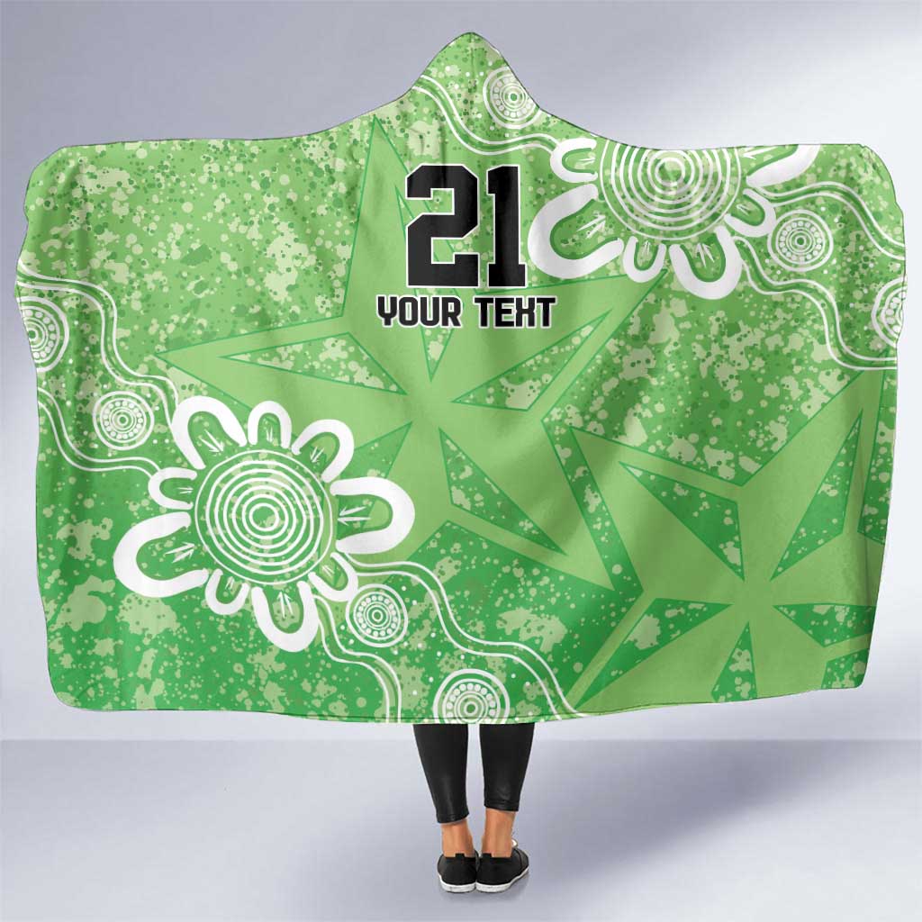 Australian Stars Cricket Custom Hooded Blanket Minimalism Aboriginal