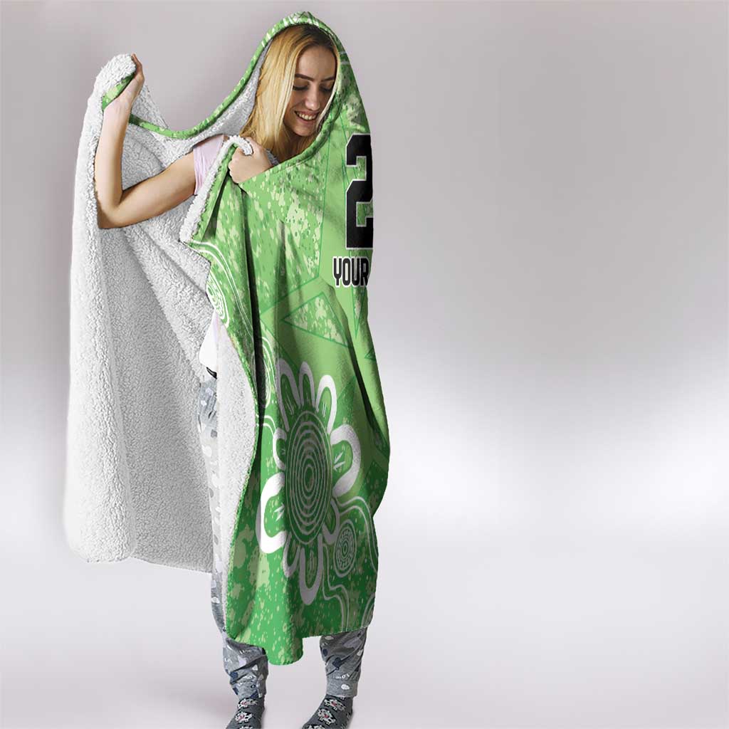 Australian Stars Cricket Custom Hooded Blanket Minimalism Aboriginal