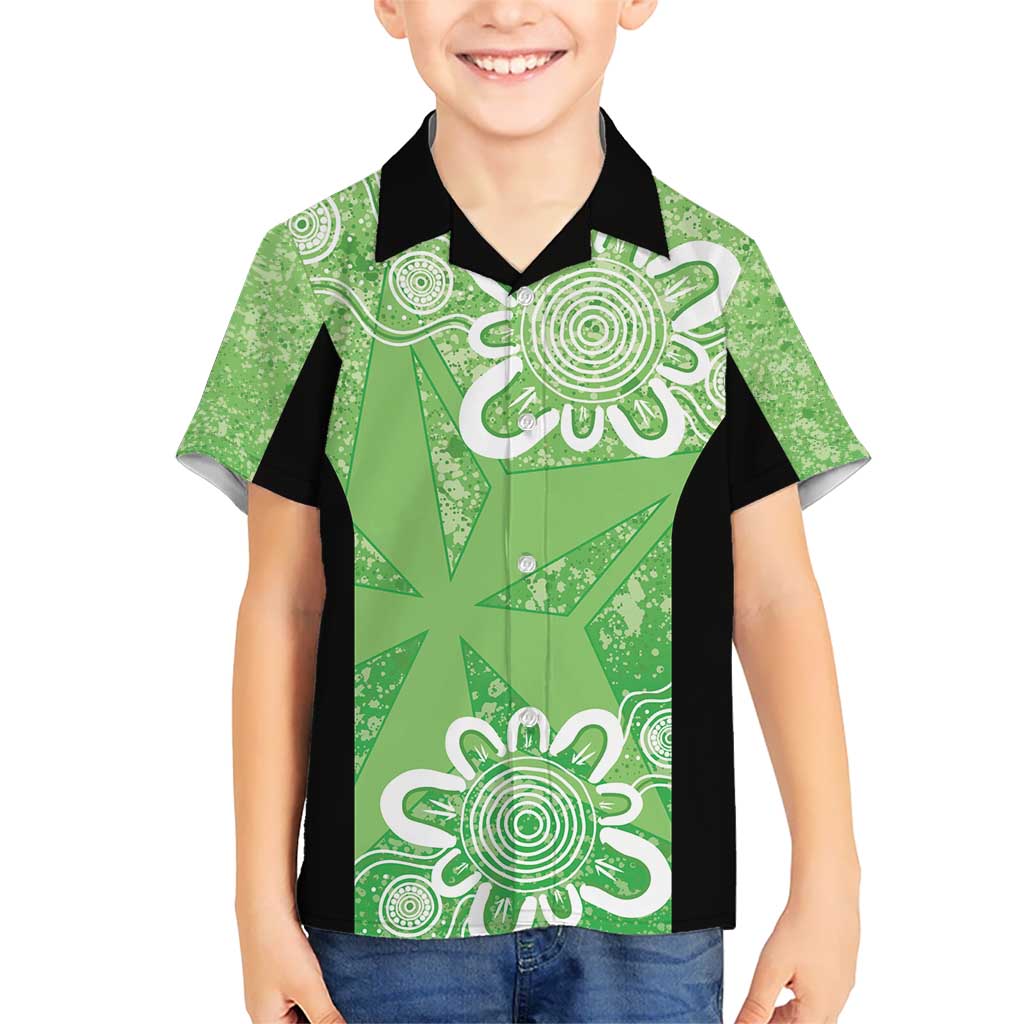 Australian Stars Cricket Custom Kid Hawaiian Shirt Minimalism Aboriginal