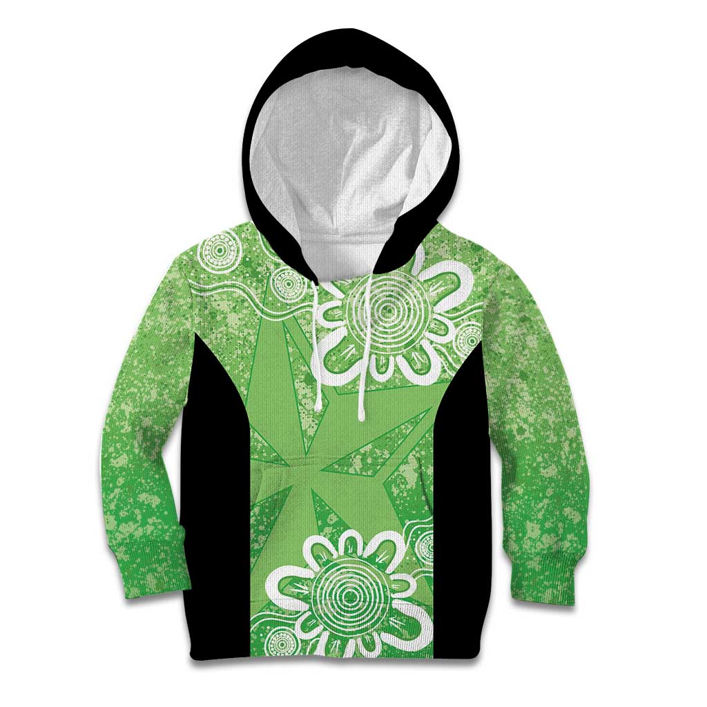 Australian Stars Cricket Custom Kid Hoodie Minimalism Aboriginal - Vibe Hoodie Shop
