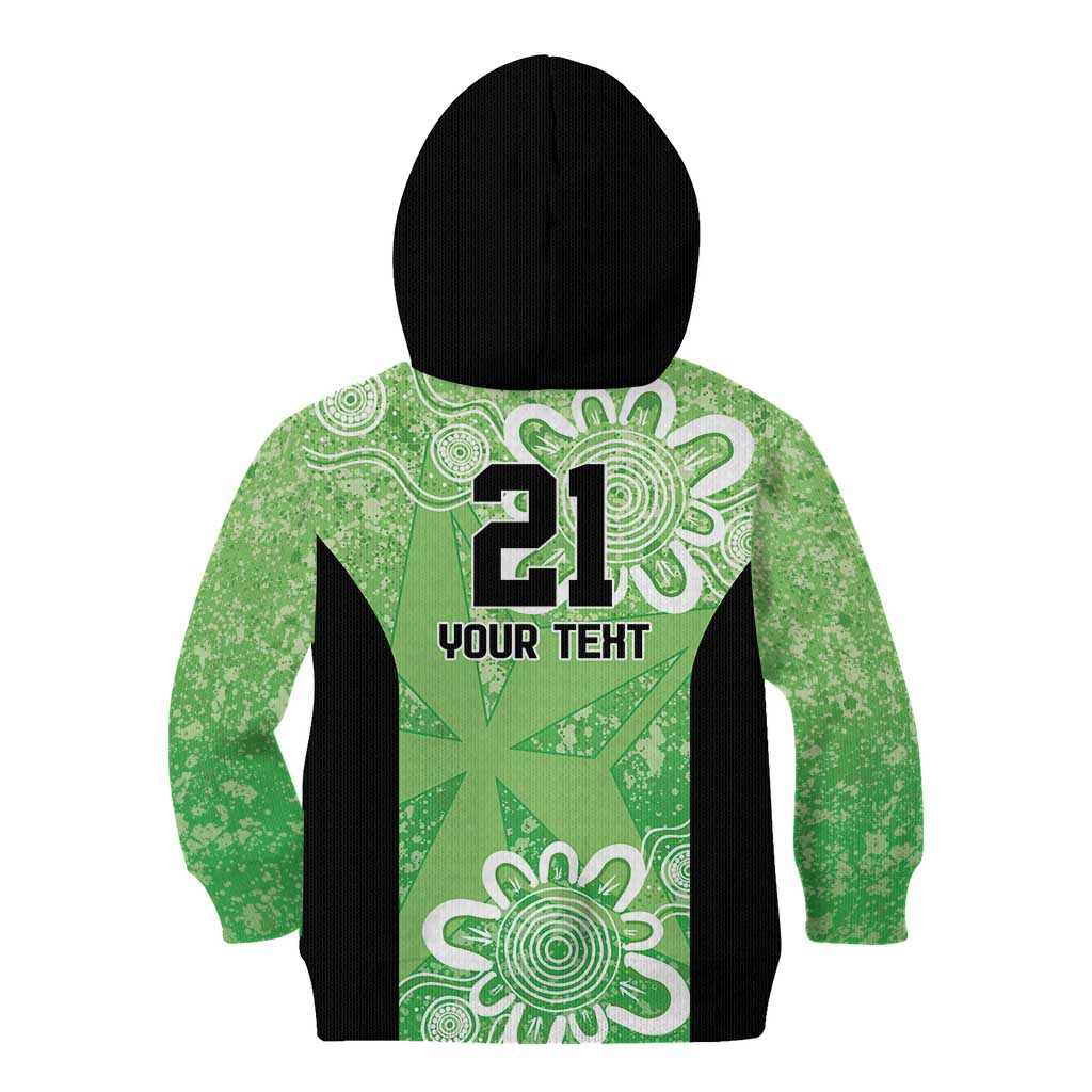 Australian Stars Cricket Custom Kid Hoodie Minimalism Aboriginal - Vibe Hoodie Shop