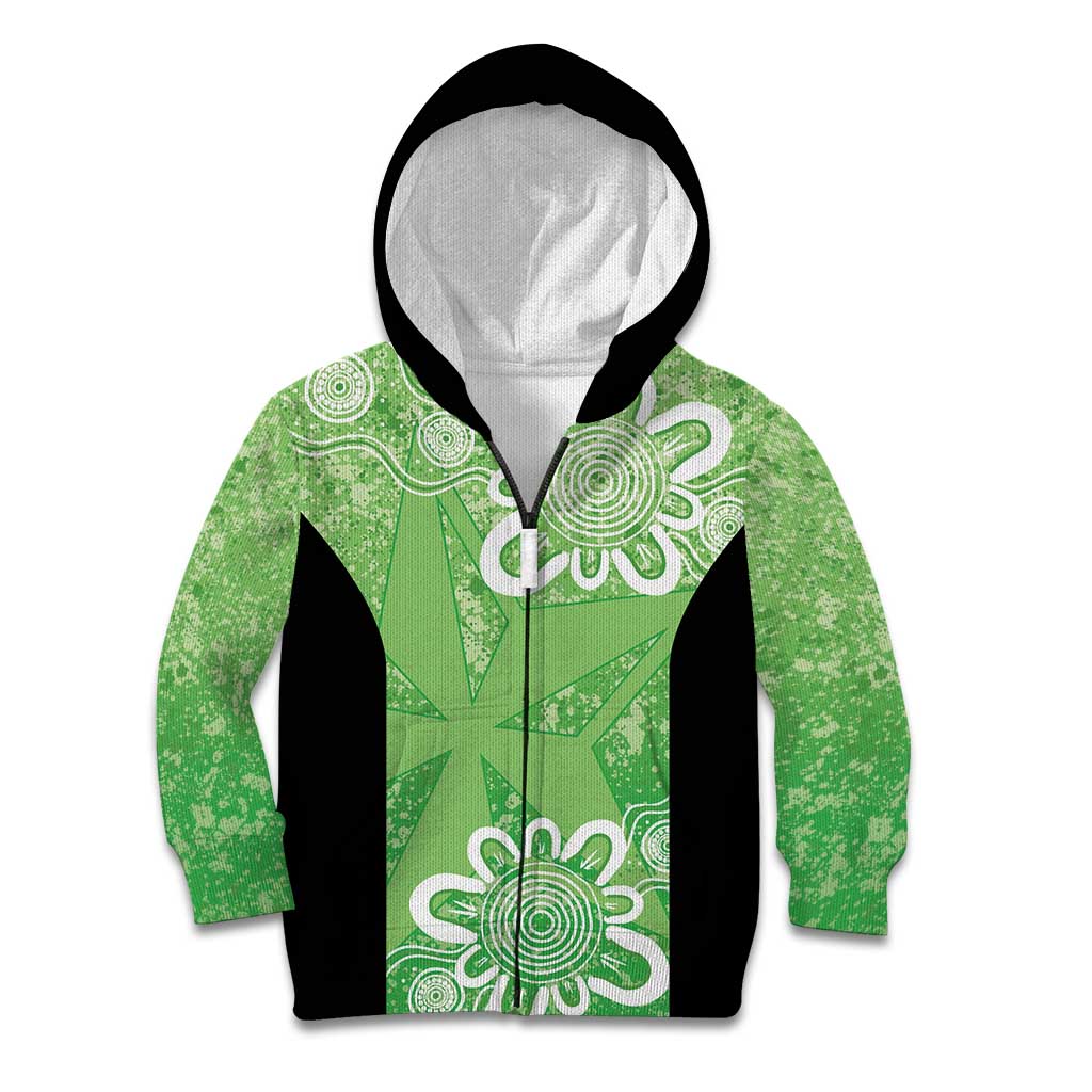 Australian Stars Cricket Custom Kid Hoodie Minimalism Aboriginal - Vibe Hoodie Shop