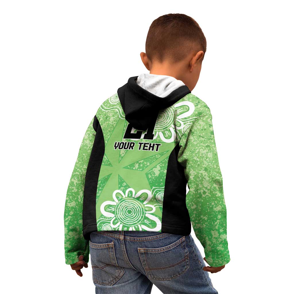 Australian Stars Cricket Custom Kid Hoodie Minimalism Aboriginal - Vibe Hoodie Shop