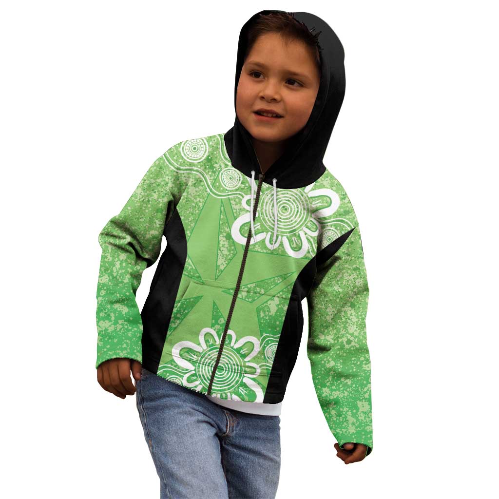 Australian Stars Cricket Custom Kid Hoodie Minimalism Aboriginal - Vibe Hoodie Shop