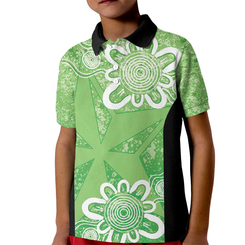 Australian Stars Cricket Custom Kid Polo Shirt Minimalism Aboriginal - Vibe Hoodie Shop