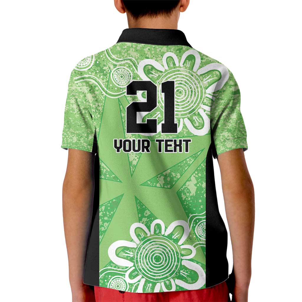 Australian Stars Cricket Custom Kid Polo Shirt Minimalism Aboriginal - Vibe Hoodie Shop