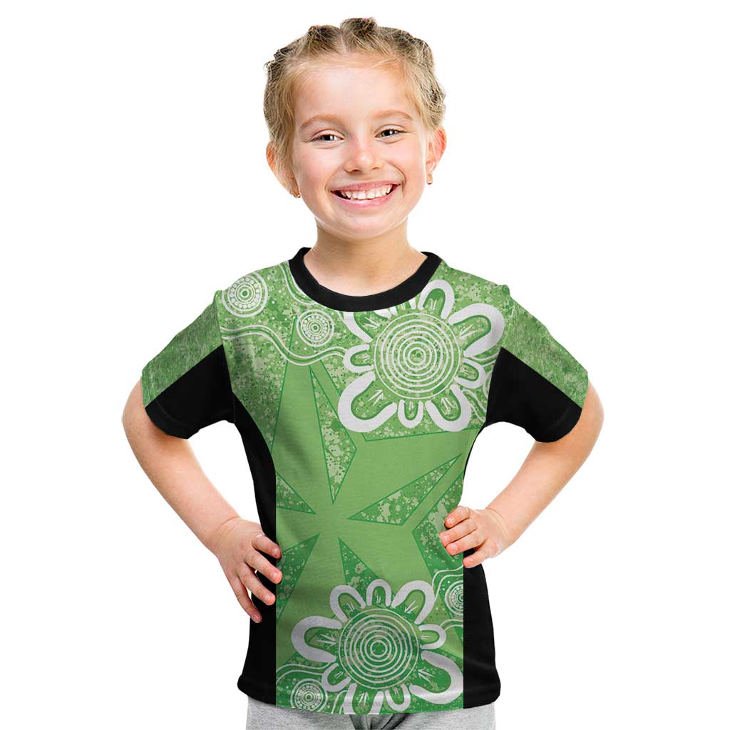 Australian Stars Cricket Custom Kid T Shirt Minimalism Aboriginal - Vibe Hoodie Shop
