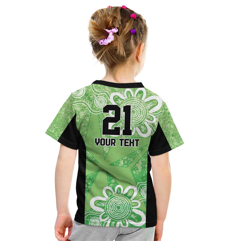 Australian Stars Cricket Custom Kid T Shirt Minimalism Aboriginal - Vibe Hoodie Shop