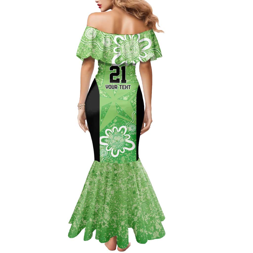 Australian Stars Cricket Custom Mermaid Dress Minimalism Aboriginal