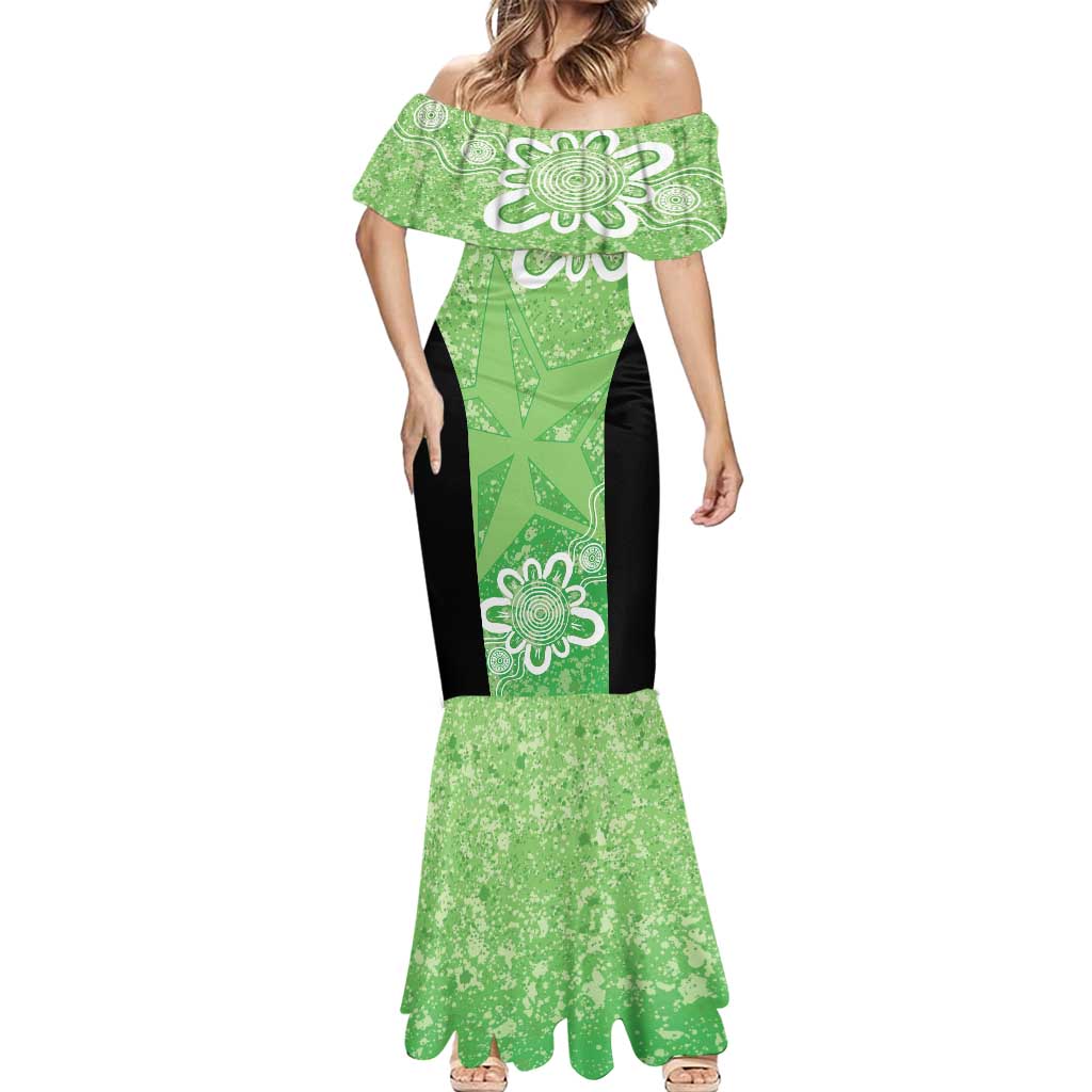 Australian Stars Cricket Custom Mermaid Dress Minimalism Aboriginal