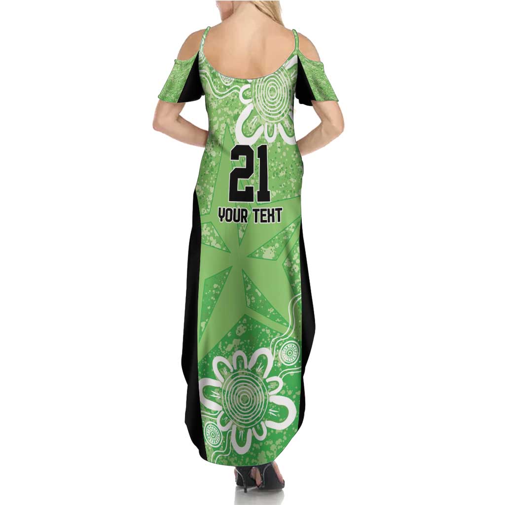 Australian Stars Cricket Custom Summer Maxi Dress Minimalism Aboriginal