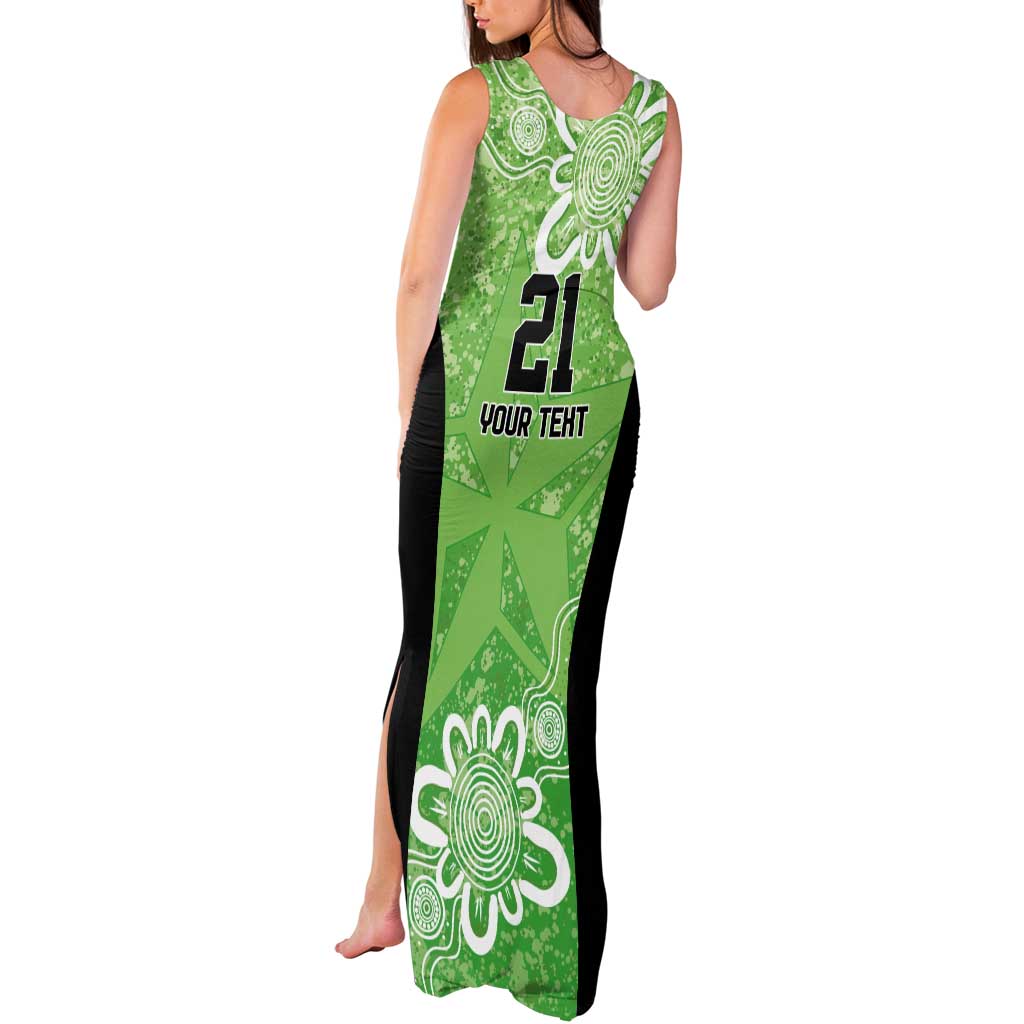 Australian Stars Cricket Custom Tank Maxi Dress Minimalism Aboriginal