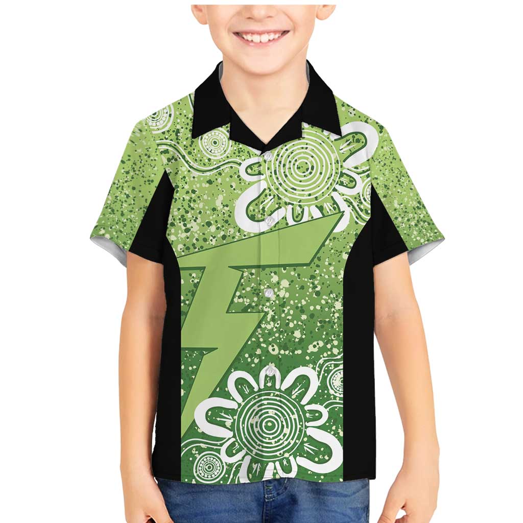 Australian Thunder Cricket Custom Family Matching Mermaid Dress and Hawaiian Shirt Minimalism Aboriginal