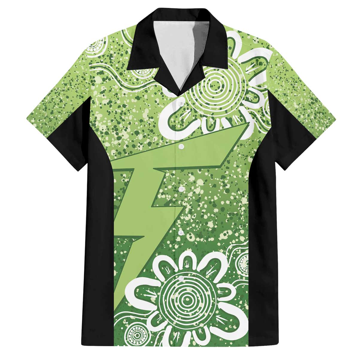 Australian Thunder Cricket Custom Family Matching Off The Shoulder Long Sleeve Dress and Hawaiian Shirt Minimalism Aboriginal