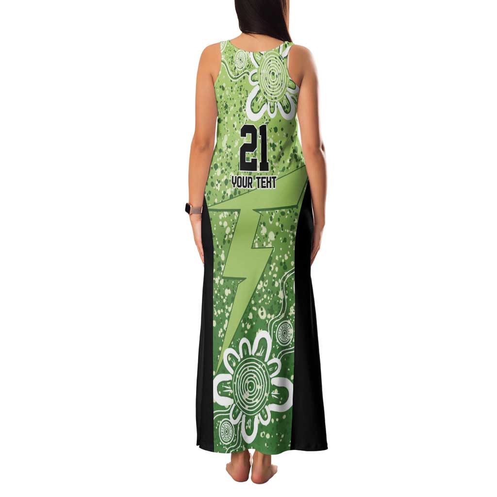 Australian Thunder Cricket Custom Family Matching Tank Maxi Dress and Hawaiian Shirt Minimalism Aboriginal