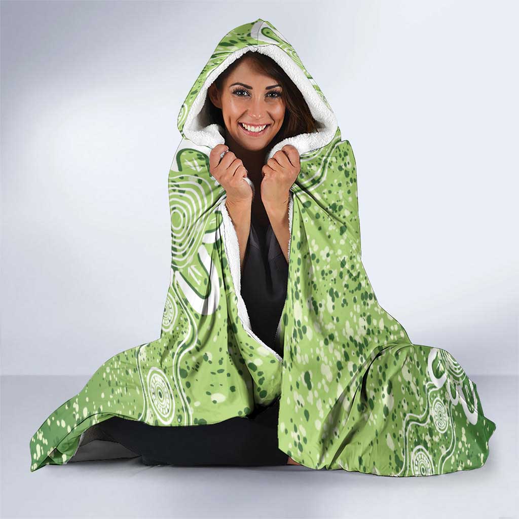 Australian Thunder Cricket Custom Hooded Blanket Minimalism Aboriginal