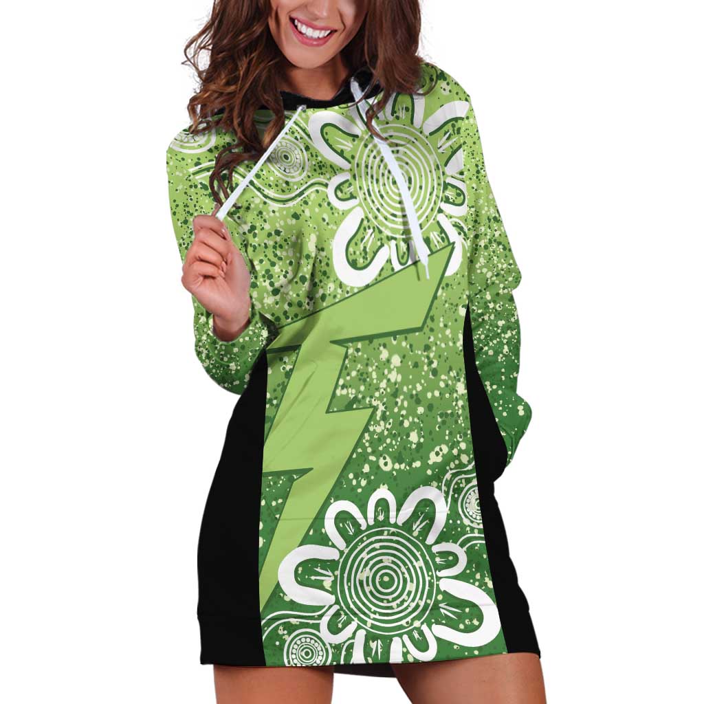 Australian Thunder Cricket Custom Hoodie Dress Minimalism Aboriginal - Vibe Hoodie Shop