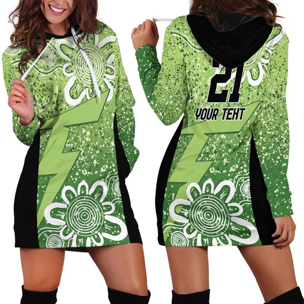 Australian Thunder Cricket Custom Hoodie Dress Minimalism Aboriginal - Vibe Hoodie Shop