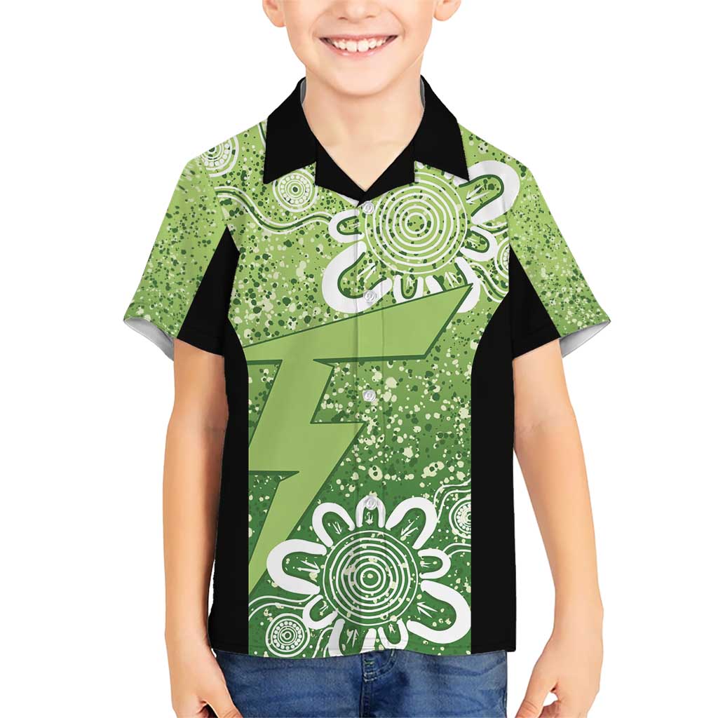 Australian Thunder Cricket Custom Kid Hawaiian Shirt Minimalism Aboriginal
