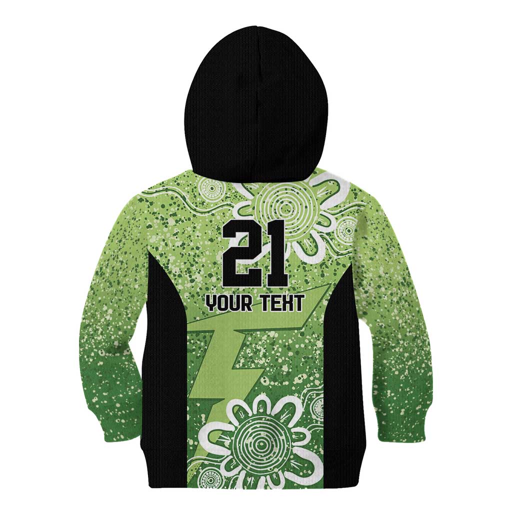 Australian Thunder Cricket Custom Kid Hoodie Minimalism Aboriginal - Vibe Hoodie Shop