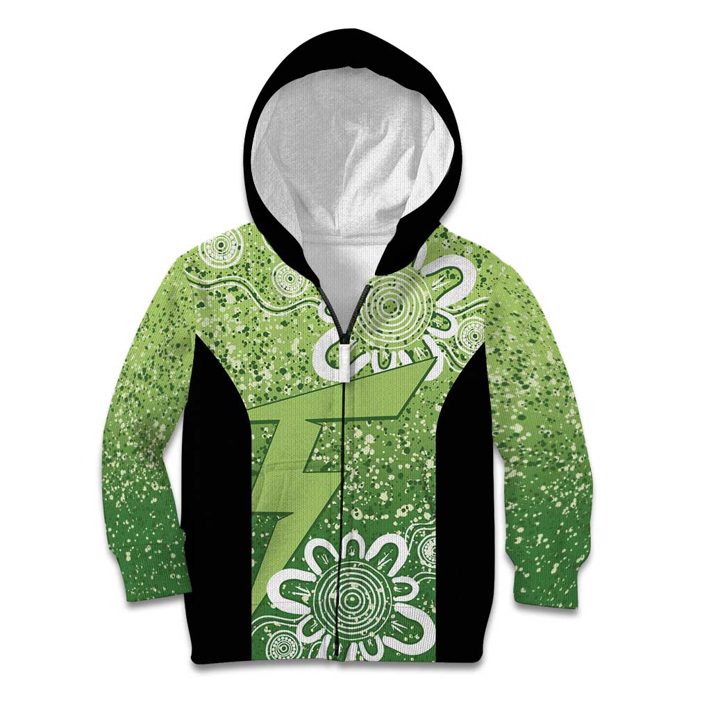 Australian Thunder Cricket Custom Kid Hoodie Minimalism Aboriginal - Vibe Hoodie Shop