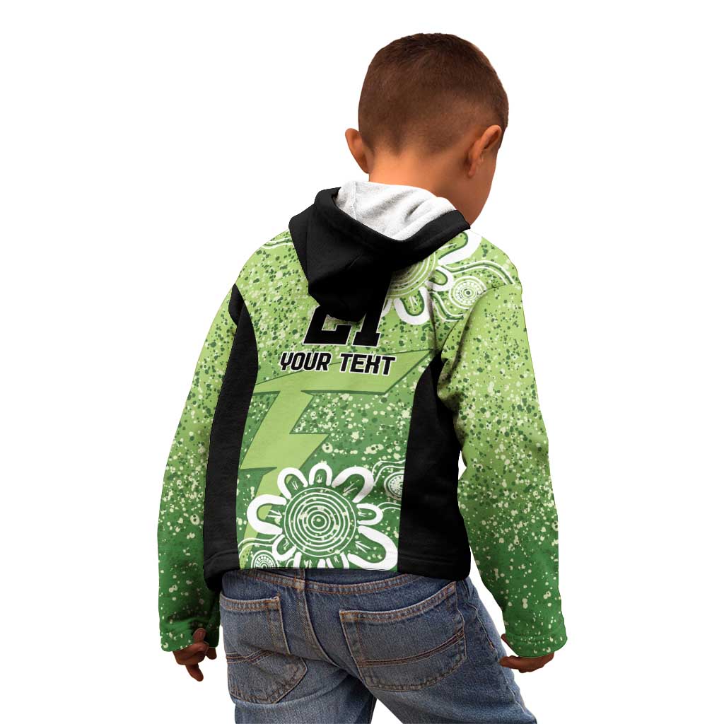 Australian Thunder Cricket Custom Kid Hoodie Minimalism Aboriginal - Vibe Hoodie Shop