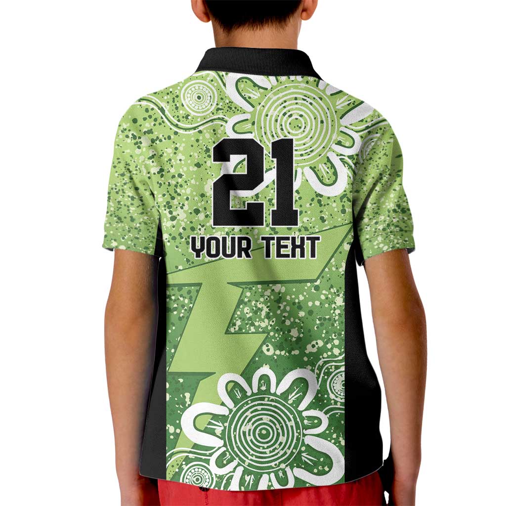 Australian Thunder Cricket Custom Kid Polo Shirt Minimalism Aboriginal - Vibe Hoodie Shop