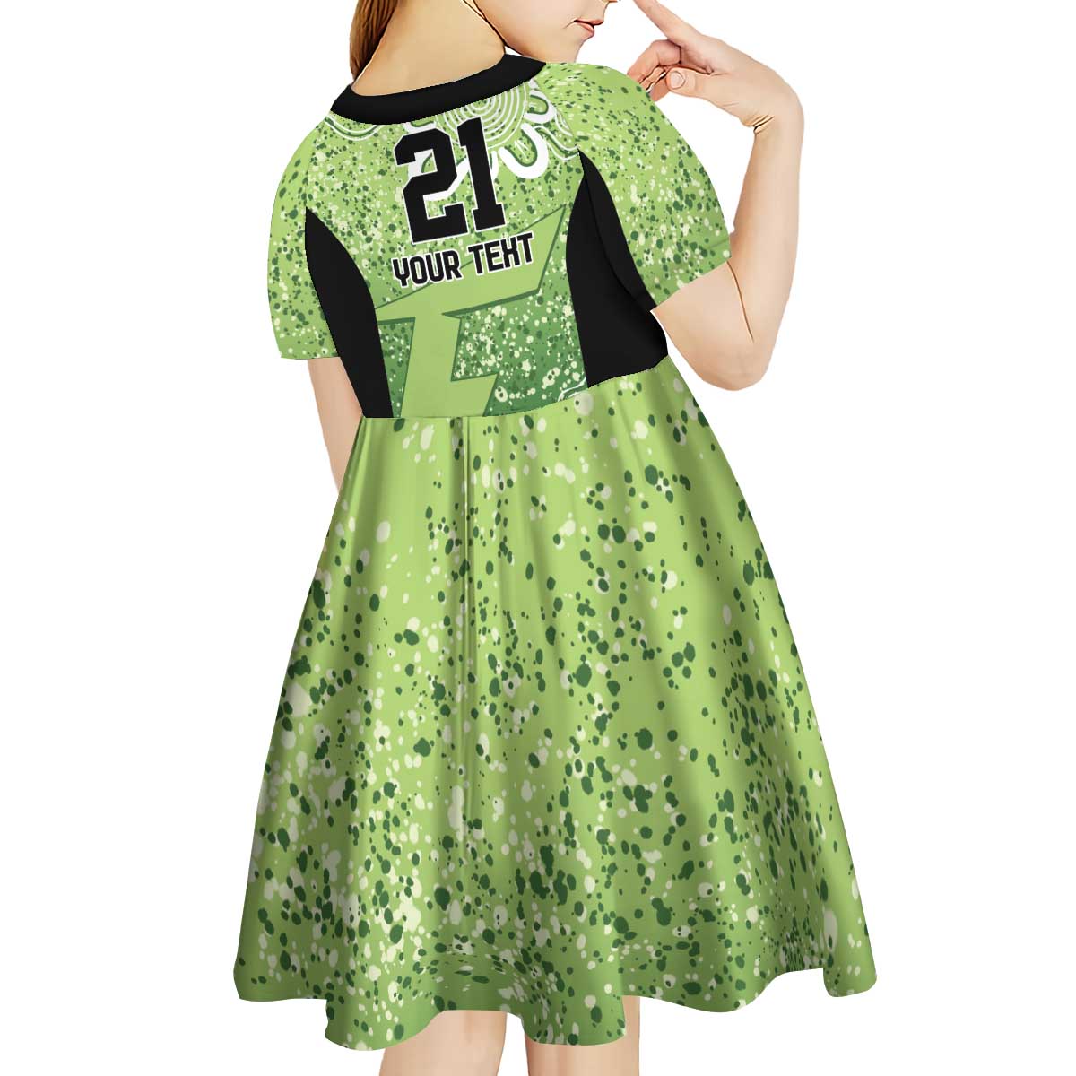 Australian Thunder Cricket Custom Kid Short Sleeve Dress Minimalism Aboriginal - Vibe Hoodie Shop