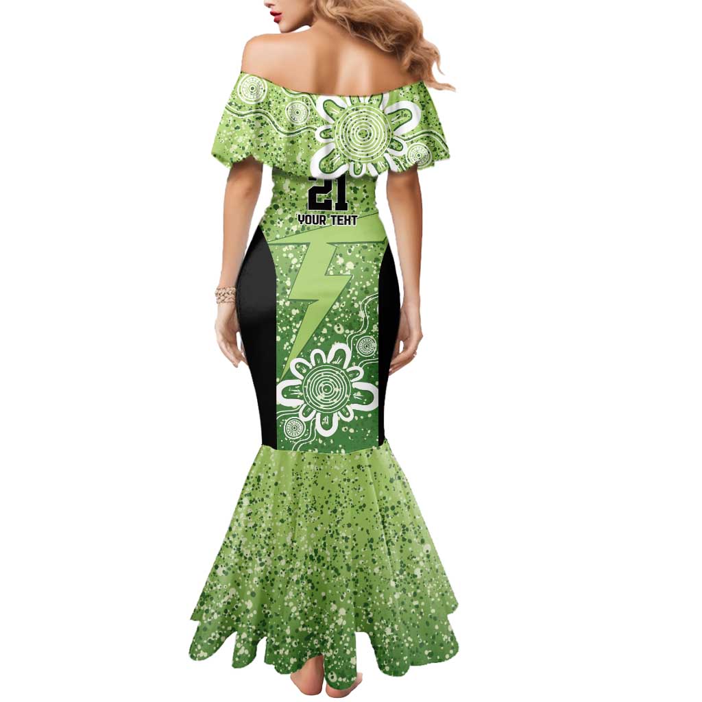Australian Thunder Cricket Custom Mermaid Dress Minimalism Aboriginal