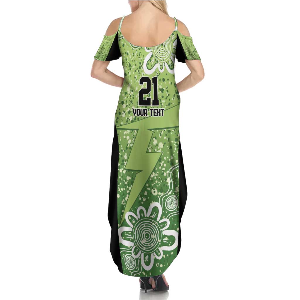 Australian Thunder Cricket Custom Summer Maxi Dress Minimalism Aboriginal