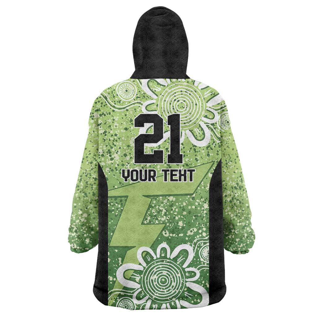 Australian Thunder Cricket Custom Wearable Blanket Hoodie Minimalism Aboriginal - Vibe Hoodie Shop