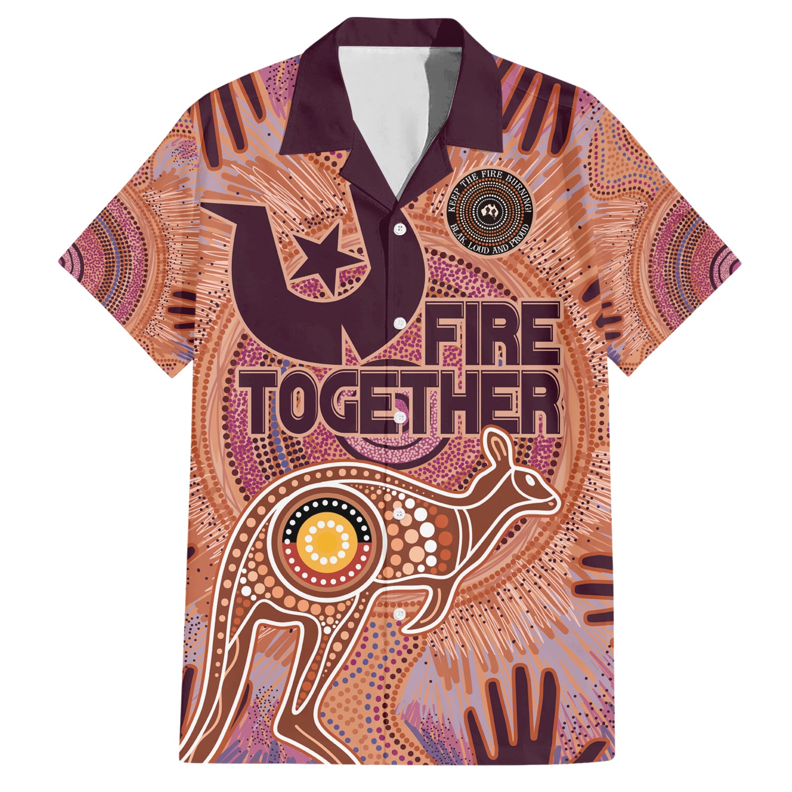 Fire Together NAIDOC 2024 Hawaiian Shirt Indigenous Cultural Spirit - Vibe Hoodie Shop