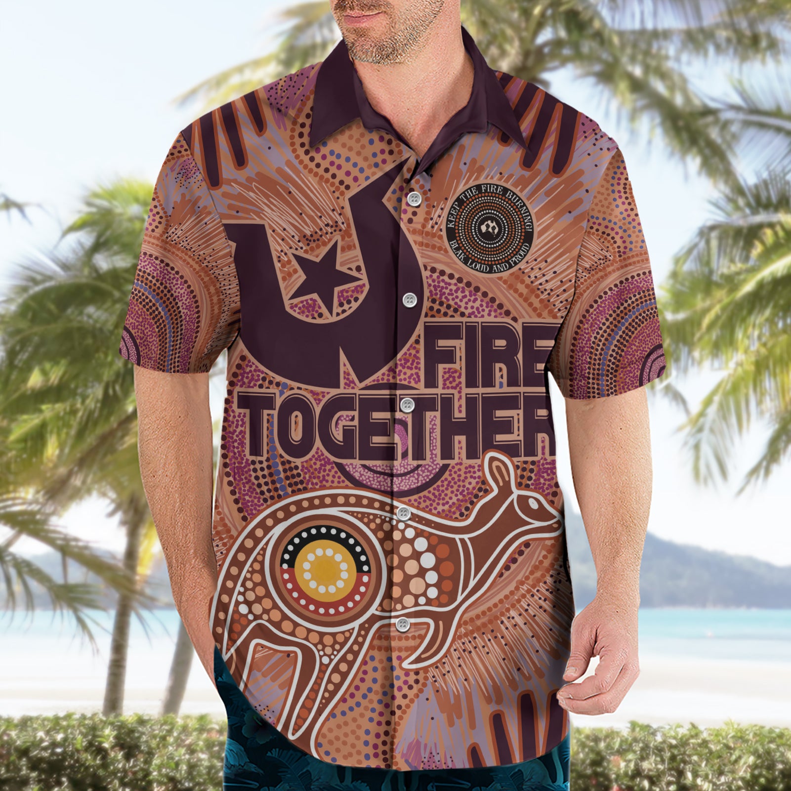 Fire Together NAIDOC 2024 Hawaiian Shirt Indigenous Cultural Spirit - Vibe Hoodie Shop