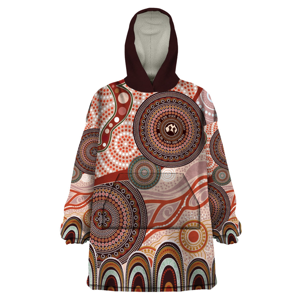 Generational Warriors NAIDOC 2024 Wearable Blanket Hoodie Make a Fire Indigenous Cultural Spirit - Vibe Hoodie Shop