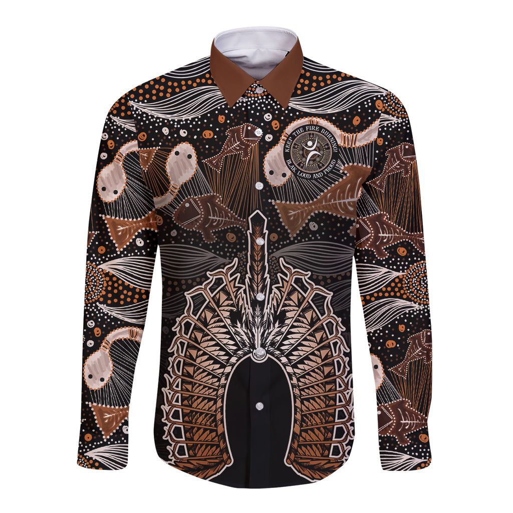 Torres Strait Islander NAIDOC 2024 Long Sleeve Button Shirt Dhari Headdress Indigenous Cultural Spirit - Vibe Hoodie Shop