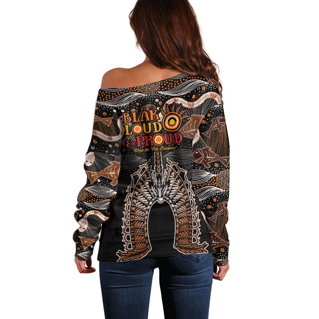 Torres Strait Islander NAIDOC 2024 Off Shoulder Sweater Dhari Headdress Indigenous Cultural Spirit - Vibe Hoodie Shop