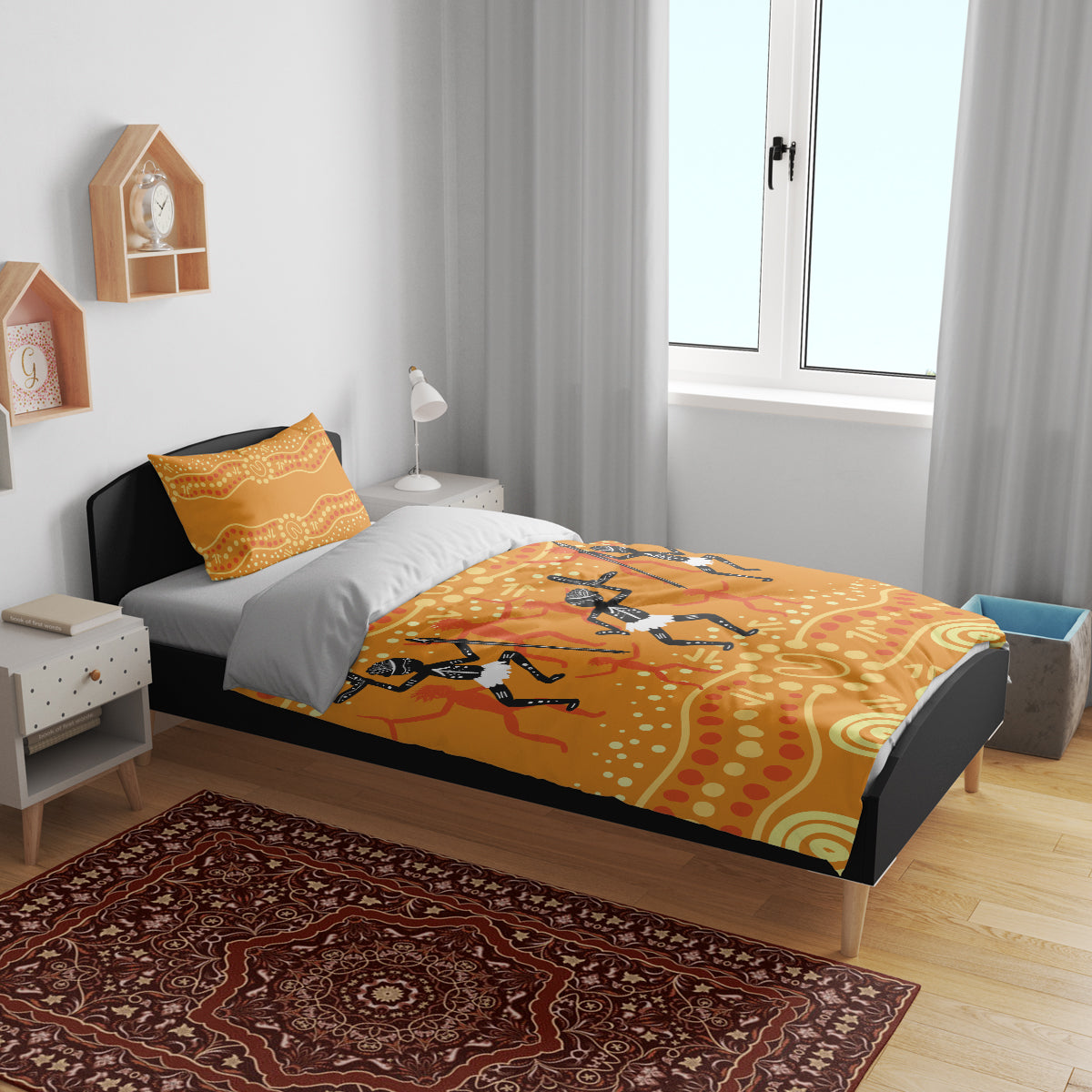Aboriginal People Dancing Dot Styles Bedding Set - Vibe Hoodie Shop