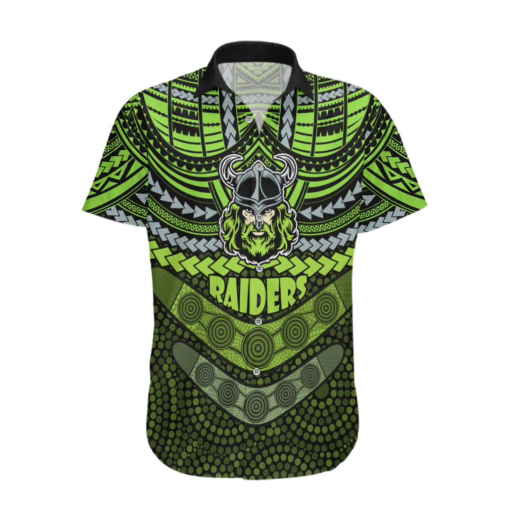 Custom Raiders Rugby Hawaiian Shirt Polynesian and Aboriginal Special Version - Vibe Hoodie Shop