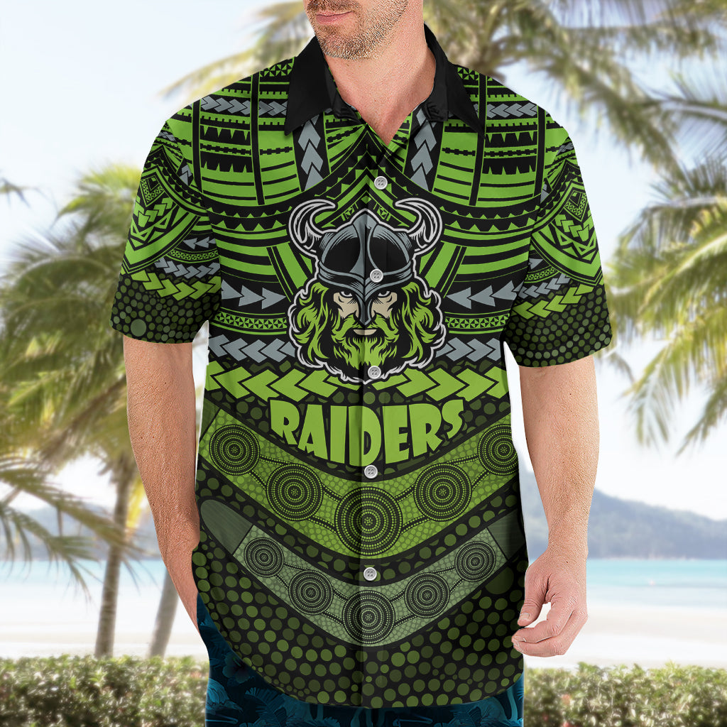 Custom Raiders Rugby Hawaiian Shirt Polynesian and Aboriginal Special Version - Vibe Hoodie Shop